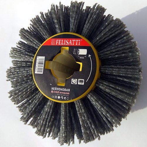 Щетка нейлоновая с абразивом для браширования Felisatti Щ-110/2